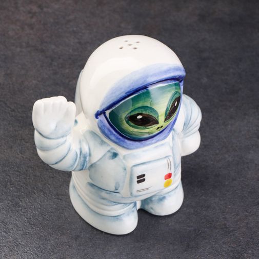Солонка фарфоровая Космонавт Инопланетянин