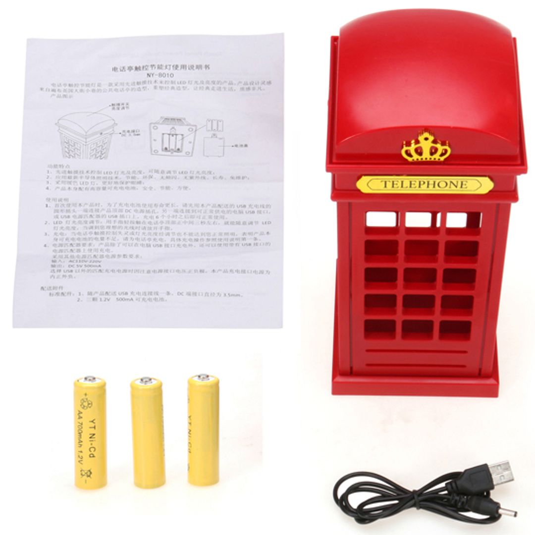 USB Светильник Красная английская телефонная будка USB Светильник Красная английская телефонная будка