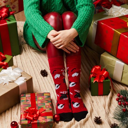 Носки Если что, там олень язык показывает