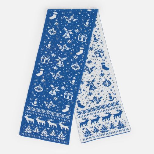 Шарф Holidale (синий с молочным) Шарф Holidale (синий с молочным)