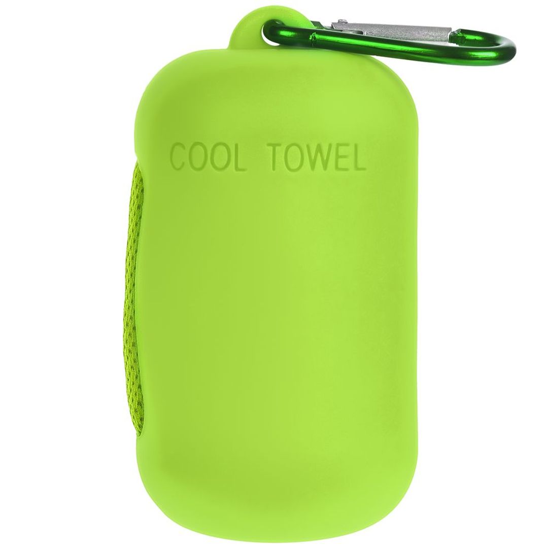 Охлаждающее полотенце Narvik в силиконовом чехле (зеленое яблоко)