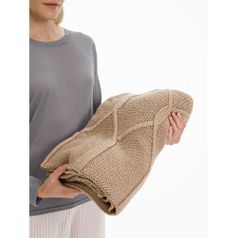 Плед Curve Verve (бежевый меланж)