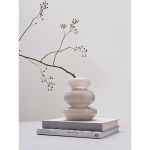 Ваза Riverstone, 20 см, жемчужно-серая