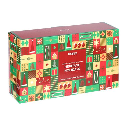 Набор ёлочных украшений Heritage Holidays из коллекции New Year Essential, 5 шт.