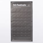 Плакат 50 фестивалей, которые нужно посетить в жизни