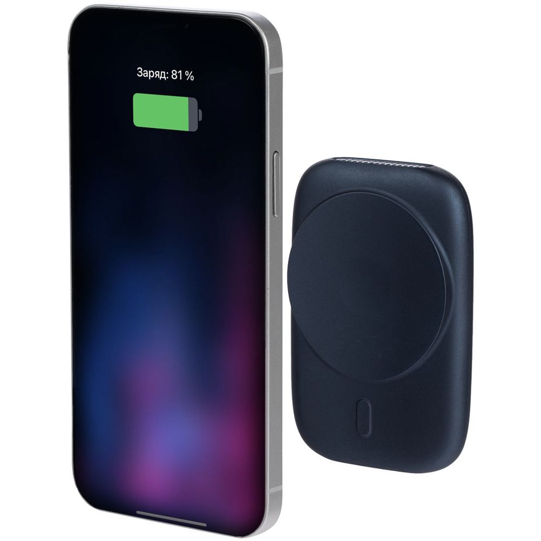 Универсальный магнитный аккумулятор Feel Motion 5000 мАч (Синий) Универсальный магнитный аккумулятор Feel Motion 5000 мАч (Синий)