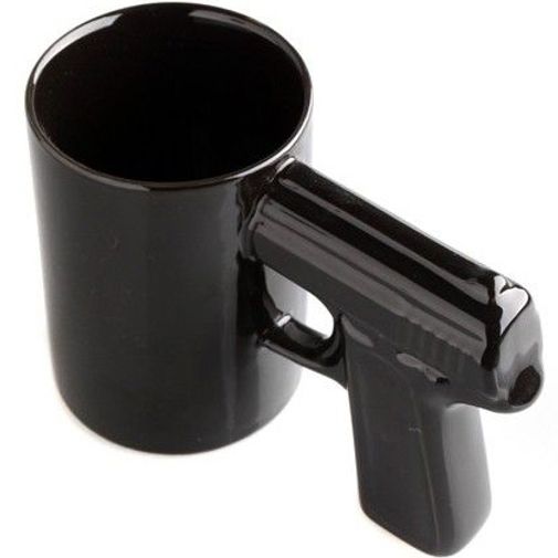 Кружка Пистолет (Черная с черной ручкой) Кружка Пистолет (Черная с черной ручкой)