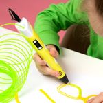 3D ручка пластик в комплекте (Жёлтая)
