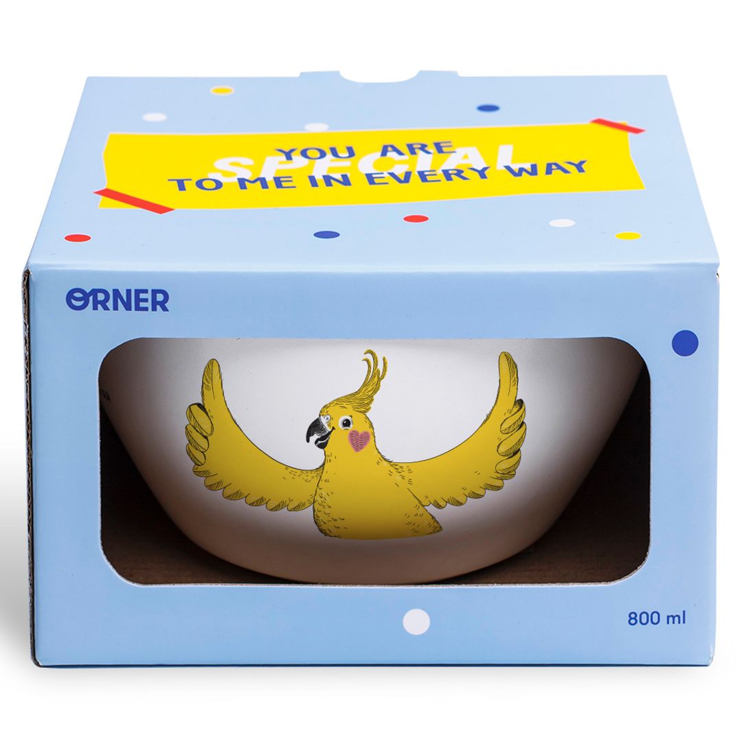 Тарелка глубокая Попугай Ты хор-р-роший! Я хор-р-роший! Все мы просто молодцы!