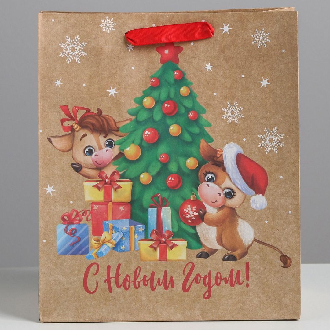 Подарочный пакет С Новым Годом Быки