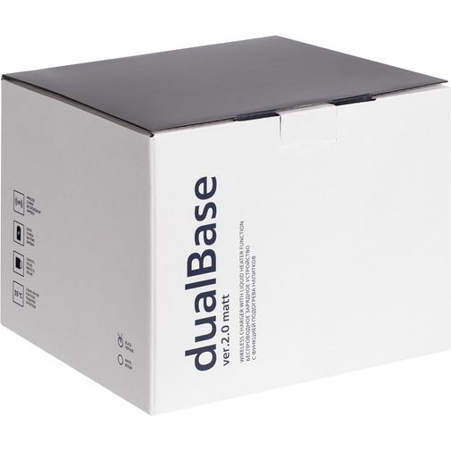 Кружка с подогревом и беспроводной зарядкой Dual Base Matt (Белая)