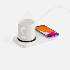 Беспроводное зарядное устройство с подогревом кружки Hot Task (Белая)
