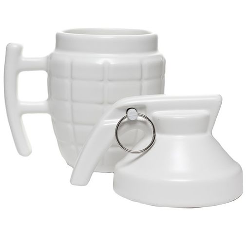 Кружка с крышкой Граната (Белая) Крышка отдельно