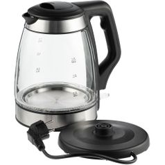 Электрический чайник Lumimore (стеклянный, серебристо-черный)