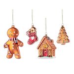 Набор ёлочных украшений Ginger celebration из коллекции New Year Essential, 4 шт.