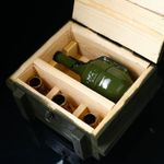 Подарочный набор в деревянном ящике с рюмками Граната РГД (3 шт)