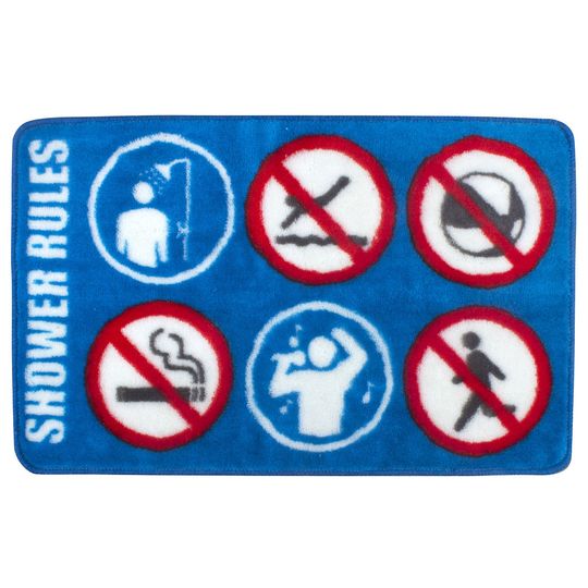                           Коврик для ванной Правила душа Shower rules
                
