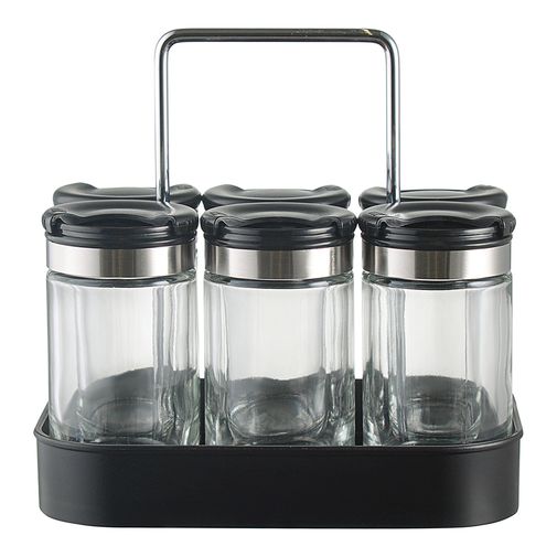Набор из 6 банок для специй с подставкой Spice Box (100 мл) Набор из 6 банок для специй с подставкой Spice Box (100 мл)