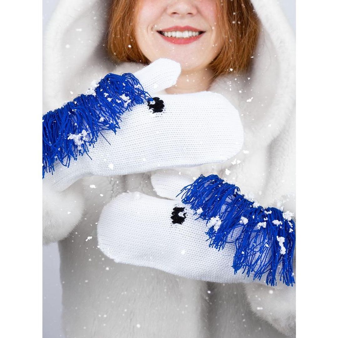 Варежки Игогошки (с синей гривой)