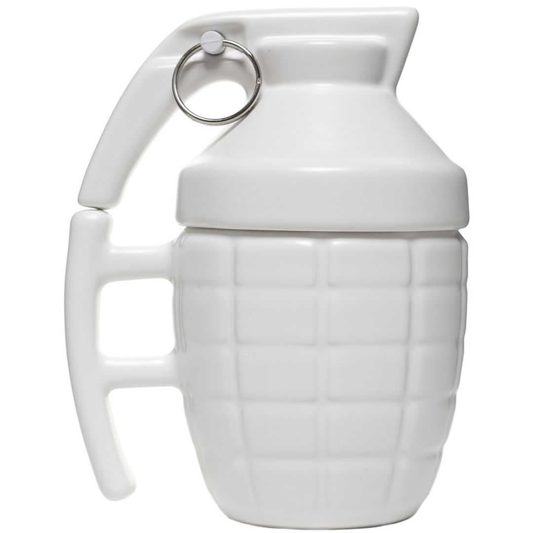 Кружка с крышкой Граната (Белая)