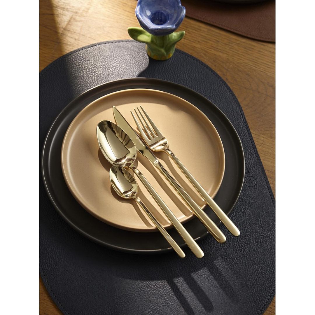 Набор столовых приборов Pure, золотистые глянцевые, 24 пред.