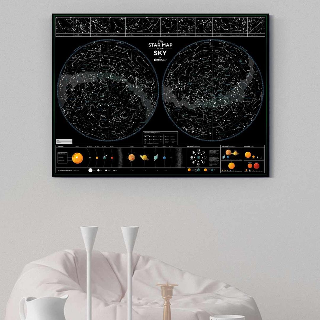 Светящаяся карта звездного неба Star Map of the Sky Светящаяся карта звездного неба Star Map of the Sky