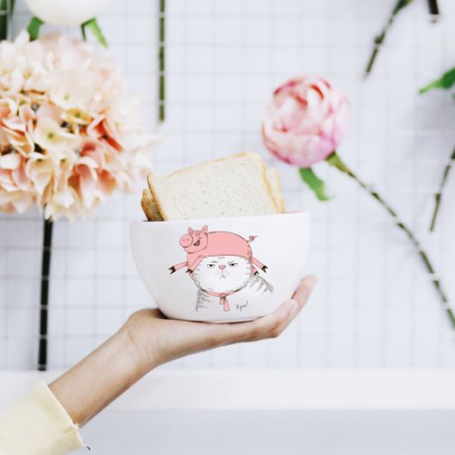 Тарелка глубокая Кот в костюме Хрю! Тарелка глубокая Кот в костюме Хрю!