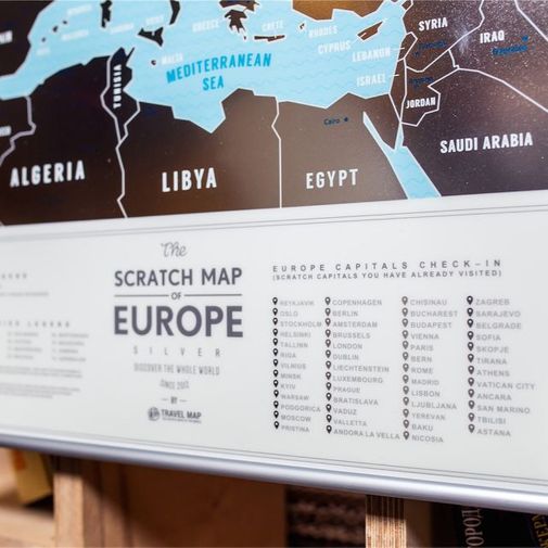 Скретч-карта Европы Silver (на английском) Скретч-карта Европы Silver (на английском)