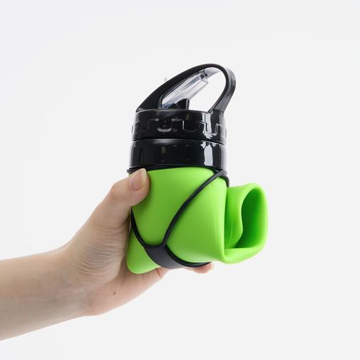 Складная бутылка для воды Langfossen (Зеленое яблоко) Складная бутылка для воды Langfossen (Зеленое яблоко)