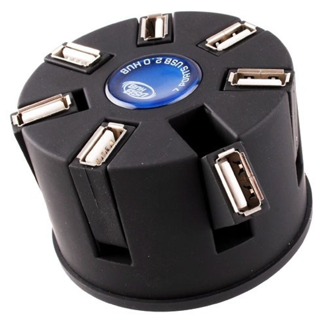 Круглый USB Хаб 7 портов черный Круглый USB Хаб 7 портов черный