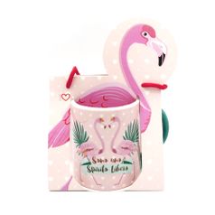 Кружка в подарочной упаковке Влюбленные фламинго