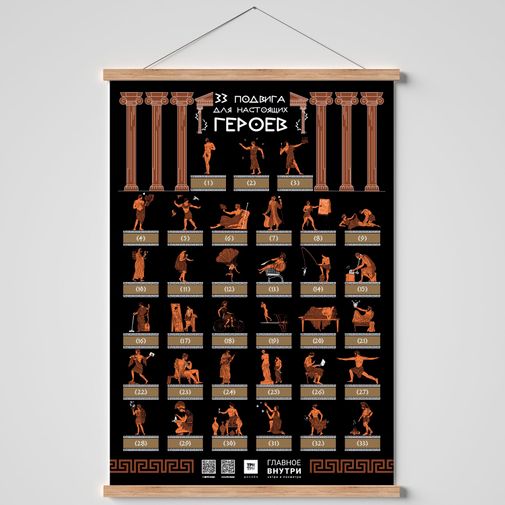Скретч-постер 33 подвига для настоящих героев Скретч-постер 33 подвига для настоящих героев