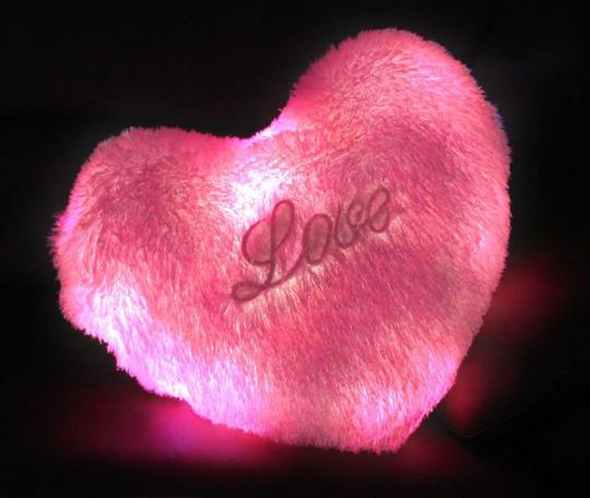                           Светящаяся подушка Сердечко Розовое
                