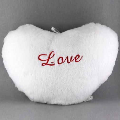 Светящаяся подушка Сердечко (Белая) Без подсветки
