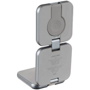 Складная станция беспроводной зарядки Terza (серебристый) Складная станция беспроводной зарядки Terza (серебристый)