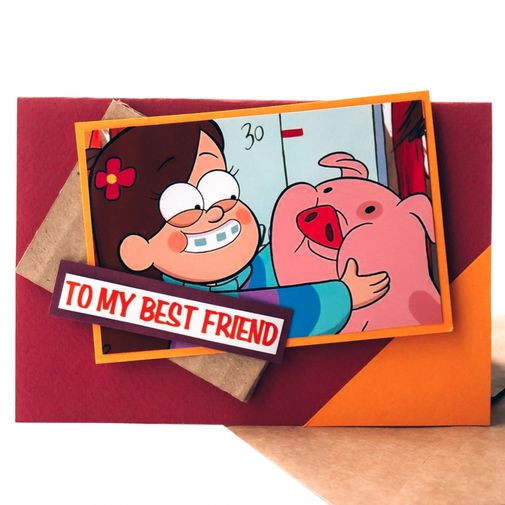 Открытка Gravity Falls Мэйбл и Пухля (Вариант 2)