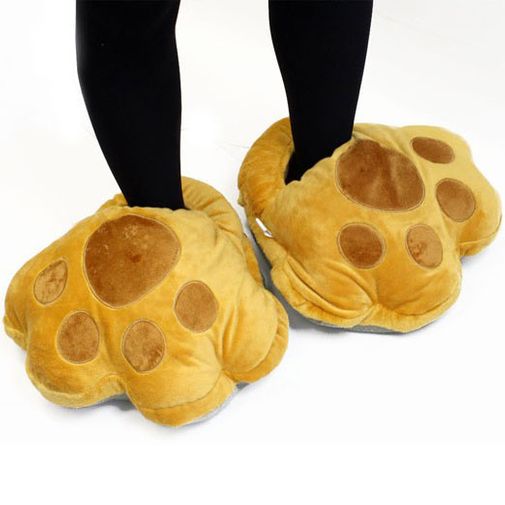 Тапок с подогревом от USB Лапа Коричневый