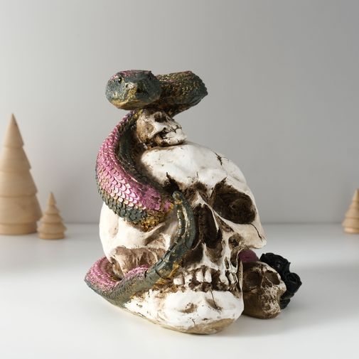 Череп со змеёй