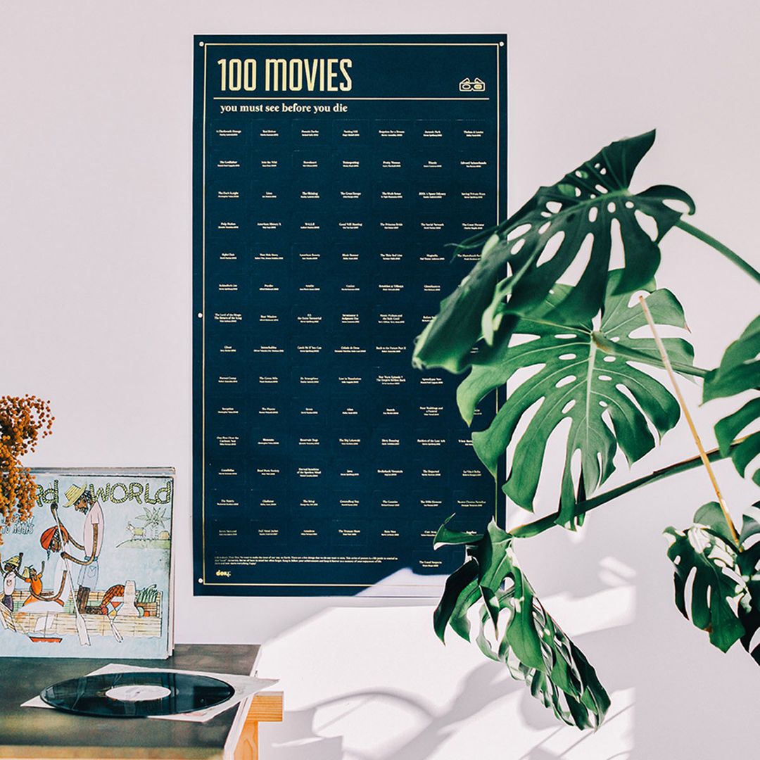 Плакат 100 фильмов которые нужно посмотреть Плакат 100 фильмов которые нужно посмотреть