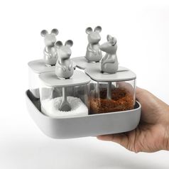 Набор банок для сыпучих продуктов Lucky Mouse Seasoning