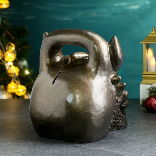 Копилка Гиря Дракон (Бронзовая) Копилка Гиря Дракон (Бронзовая)