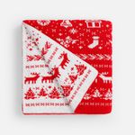 Плед Holidale (красный с молочным) Плед Holidale (красный с молочным)