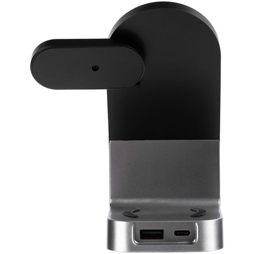 Зарядная станция c часами E-Store для смартфона, часов и наушников (Черная) Зарядная станция c часами E-Store для смартфона, часов и наушников (Черная)