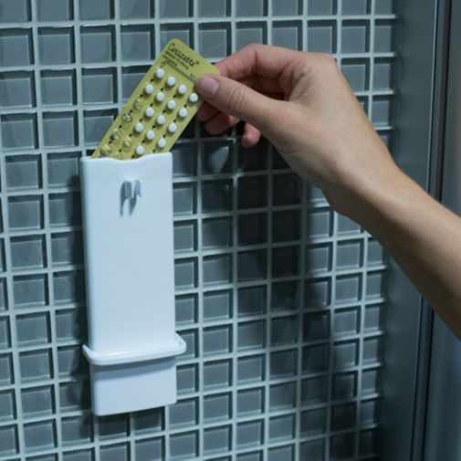 Держатель зубной щетки Напоминатель о приеме таблеток Кармашек для таблеток