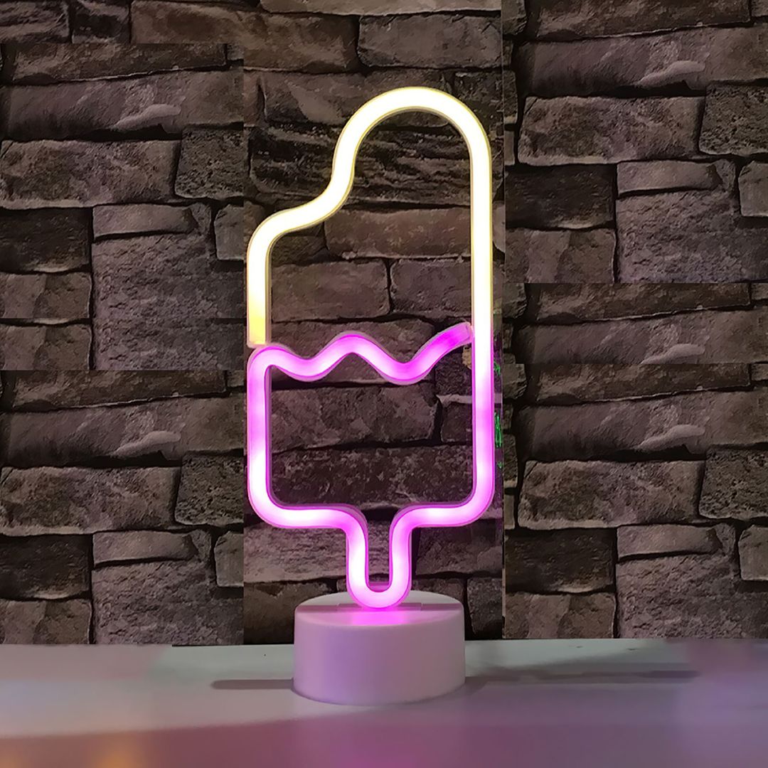 Неоновый светильник Мороженное
