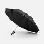 Зонт обратного сложения с ручкой-карабином Foldberry (черный)