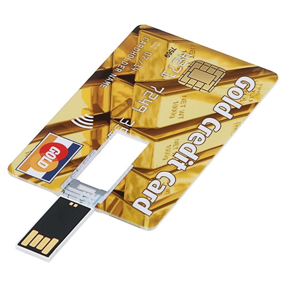 Флешка Кредитка Gold Credit Card 16 Гб Готова к использованию Флешка Кредитка Gold Credit Card 16 Гб Готова к использованию