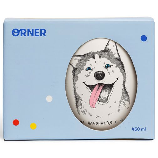 Кружка Счастливый хаски Утро начинается с улыбки