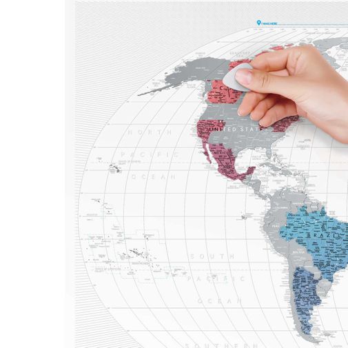 Скретч-карта мира Travel Map Air World (на английском)