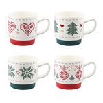 Набор из четырех кружек Knitted tale из коллекции New Year Essential, 380 мл